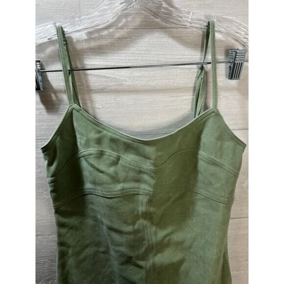 Lottie Moss Sage Green Mini Slip Dress Spaghetti Straps Womens Fitted Size S - Picture 8 of 8